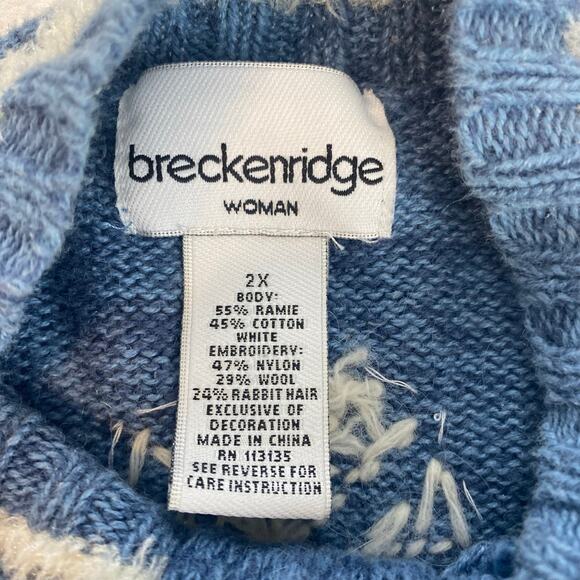 VTG Breckenridge Zip-Up Vest Womens Size 2X Winter Snow Embroidered Christmas - Picture 4 of 5